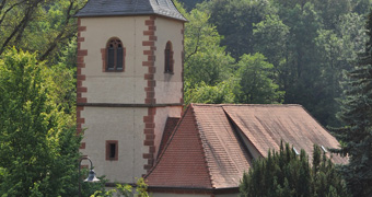 Kirchturm Kirche Heiligkreuz