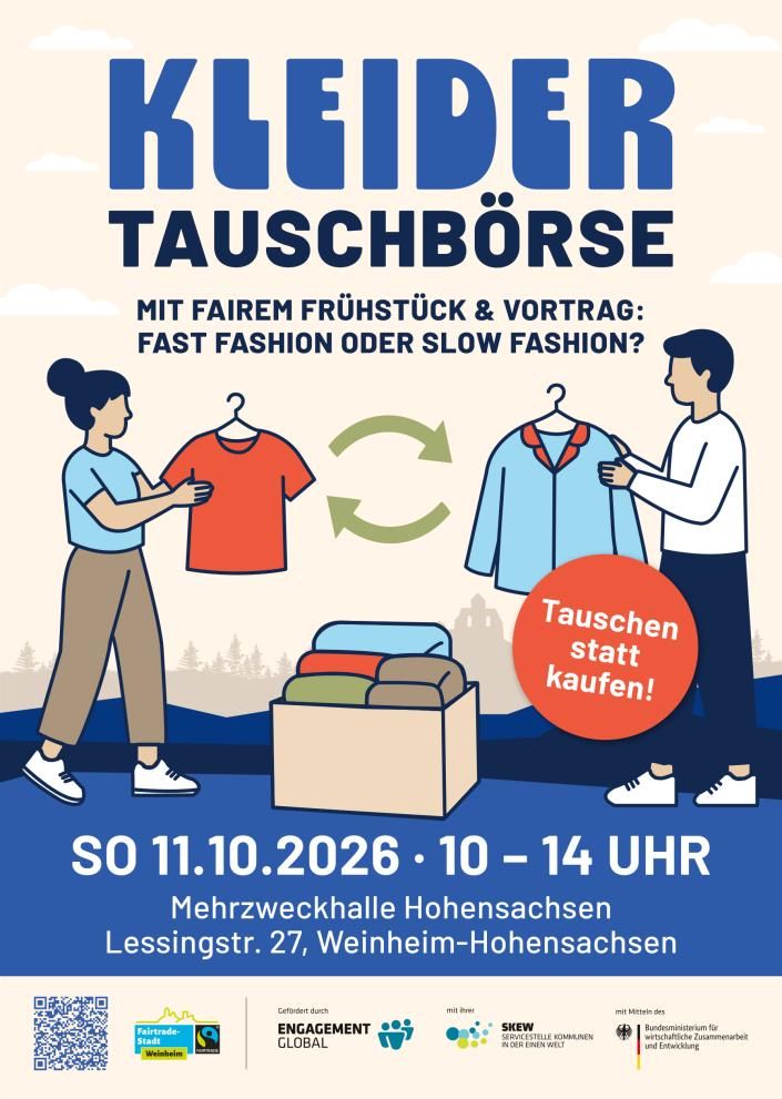 Bildmotiv mit zwei Menschen die Kleider tauschen