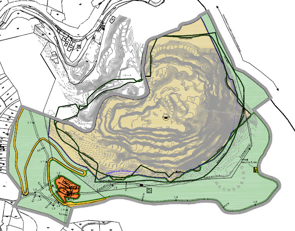 Planbild Porphyrsteinbruch mit Wachenberg