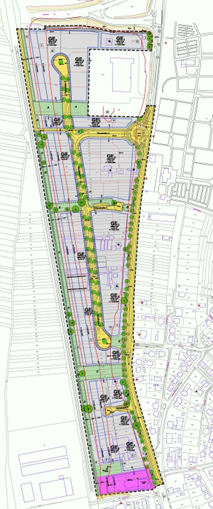 Planbild Bergstraße - Langmaasweg