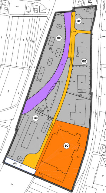 Planbild Lützelsachsen Gewerbestraße