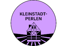 Logo mit drei roten Löwen und rotem Schriftzug Kleinstadtperlen Baden-Württemberg auf weißem Grund