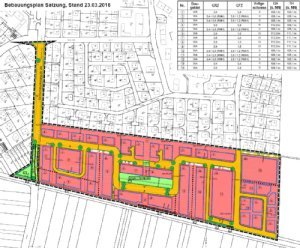 Planbild Bebauungsplan Allmendäcker südlich der Liegnitzer Straße