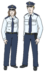 Polizisten in Uniform