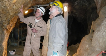 Geologen in der Grube Marie 