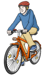 Junge auf seinem Fahrrad