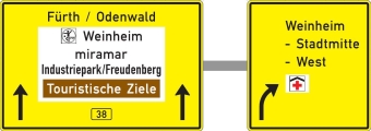 Wegweisung Schild A 659 West