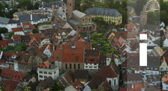 Blick auf Weinheims Altstadt