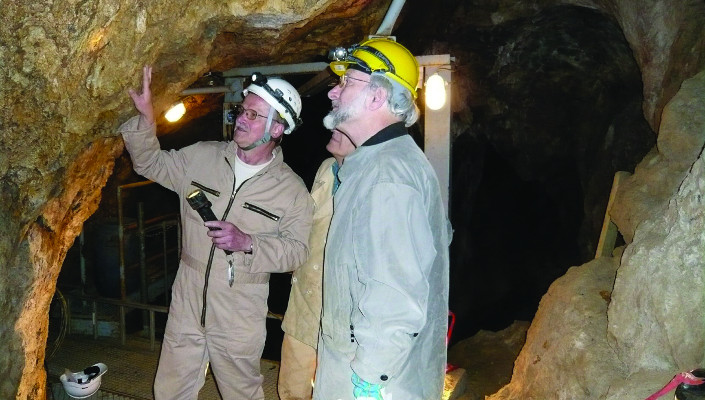 Geologen in der Grube Marie