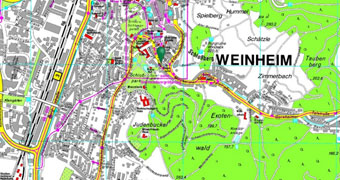 Stadtplan von Weinheim