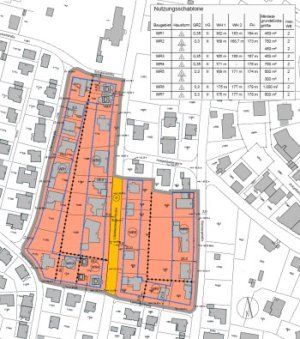 Planbild Bebauungsplan Lützelsachsener Straße Süd