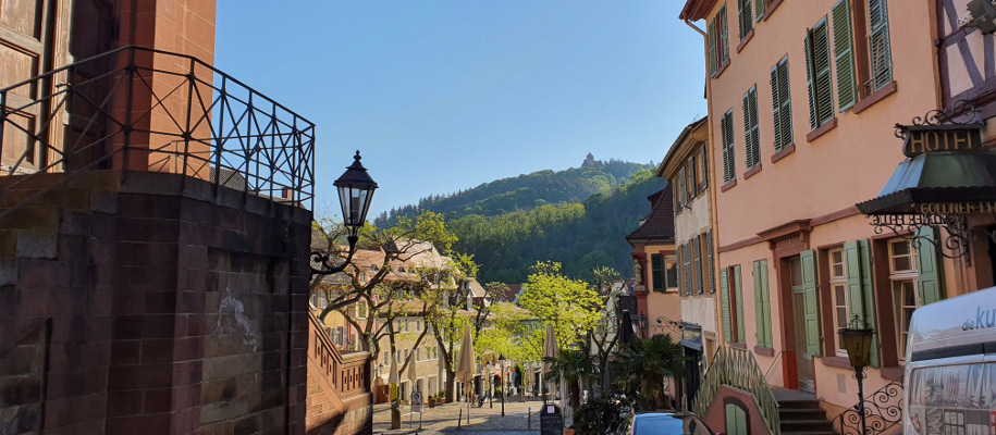 Blick über den Marktplatz und zur Wachenburg