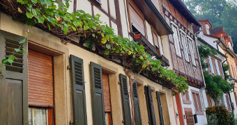 Häuserfront im Gerberbachviertel